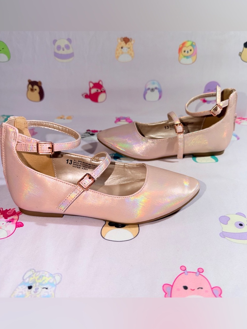 The Children's Place Iridescent Rose Gold Mary Jane Flats | Size 13